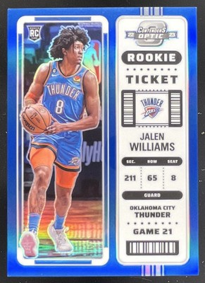 2022-23 Panini Contenders Optic Rookie Ticket Blue #8 Jalen Williams RC /99