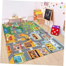 Car Rugs for Kids Toy Cars,Kids Play Rug with Non-Silp Backing, City Road