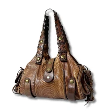 Chloe Silverado Leather Shoulder Bag Brown Vintage Y2K Rare From Japan INO912