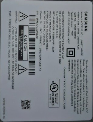 Samsung UN65TU690T LED TV Black Netflix Prime Video Samsung TV Plus