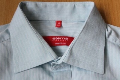 eterna EXCELLENT redline Hemd 42 Hellblau Gestreift Sehr gut #U1742