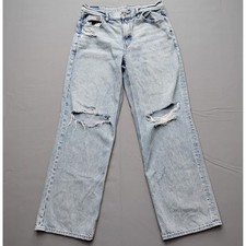 American Eagle Stovepipe Jeans Womens 8 Light Wash High Rise Straight