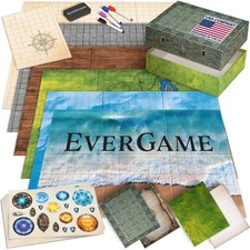 10 EverGame DND Game Mats - Mountains, Seas, Forest w/ Markers, Dice, Eraser