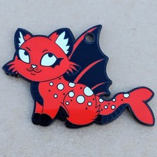 Purrmaid Geocoin - Fire Contest Winner Ed. - Activated  Adoptable - TB8YWG5