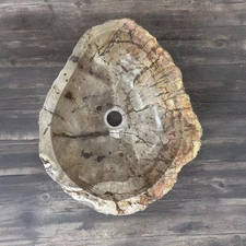 Bathroom Counter Top Petrified Wood Vanity Vessel Basin Sink PWS 02