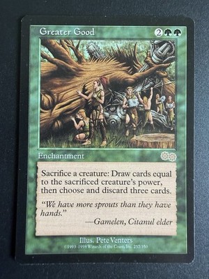 MTG Greater Good   Urza s Saga   Rare   EN   LP   Old Border