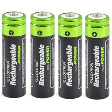 4 PACK OF AA SOLAR LIGHTS CAMERA TORCH RECHARGEABLE BATTERIES 1.31 per battery