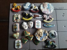 Jasperware And Porcelain Hand Painted Buttons