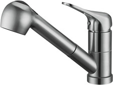 Stainless Steel Pull Out Kitchen Faucet for Farmhouse, RV, and Bar Use