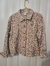 Coldwater Women's Creek Desert Garden Embroidery 100 Cotton Jacket Sz XL