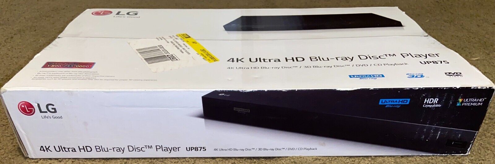 LG UP875: 4K Ultra HD Blu-ray Disc™ Player with HDR Compatibility