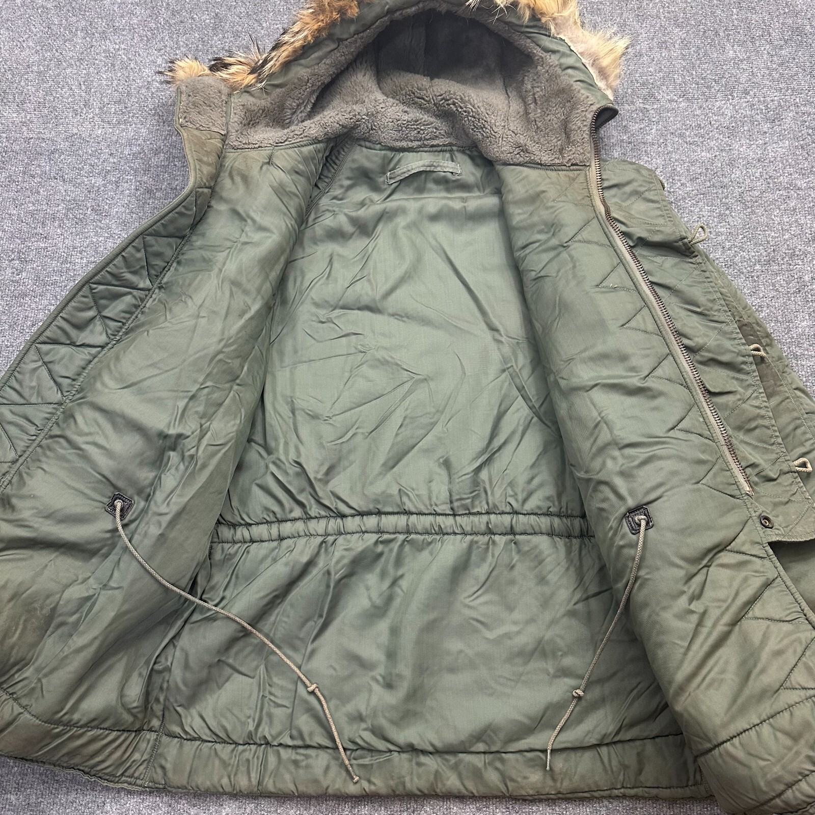 Vintage USAF Air Force N-3B Parka Jacket Coyote Fur 1950s 1960s