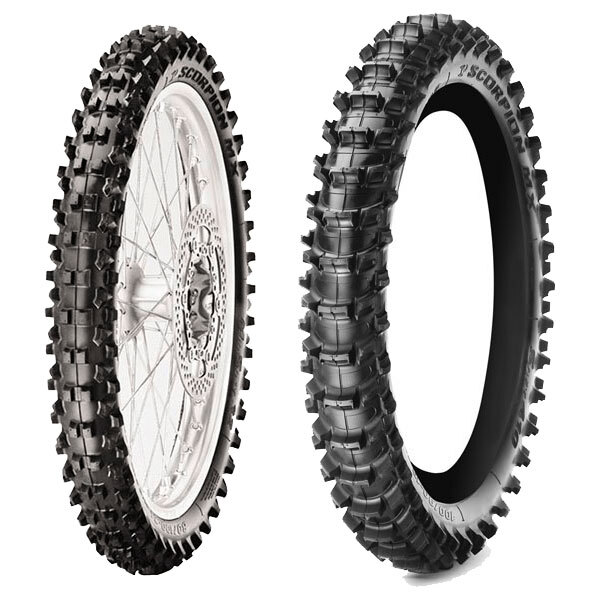 TYRE PAIR PIRELLI 70/100-19 MX32 MID S + 110/90-19 MX S