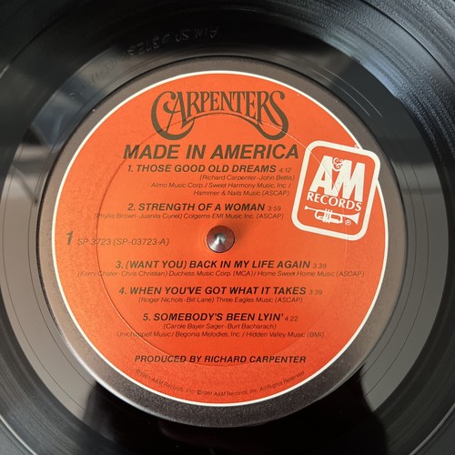 Carpenters - Made In America & Voice Of The Heart Vinyl LP Record Bundle VG++ - Picture 6 of 21