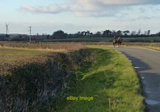 Photo 6x4 Horse riders on Barkby Lane Syston On the horizon to the left i c2014