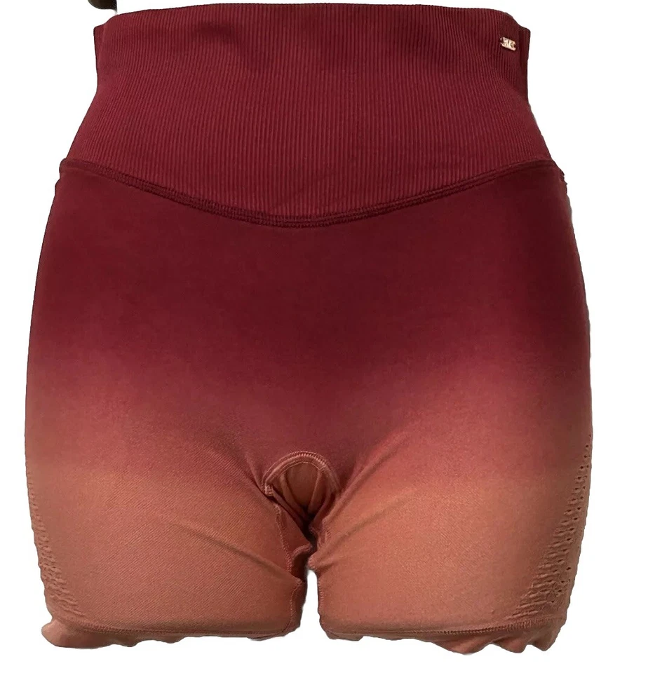 VICTORIA'S SECRET 粉色运动瑜伽短裤红色/粉红色针织自行车手女式 XS — 第 2/4 张图片