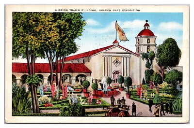 Mission Trails Building Golden Gate Exposition Fountain 1940 Norwood Ohio Stamp