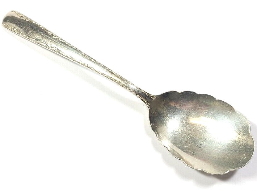 Gorham Sterling Silver Camellia Pattern Sugar Scalloped Spoon 6 1 Gorham Sterling Silver Camellia Pattern Sugar Scalloped Spoon 6 1
