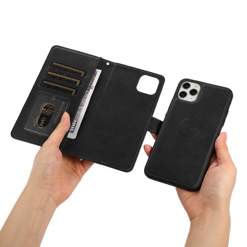 Custodia portafoglio rimovibile in pelle flip cover per iPhone 16e/15/14/13/12/11 XR SE 8 - Foto 15 di 38
