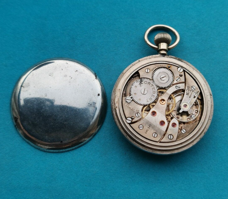 Rare Military Pocket Watch German Army CORTEBERT cal.540 SWISS MADE WW2