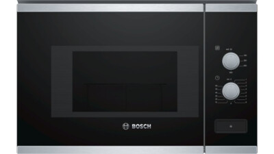 Bosch BFL520MS0 Einbau-Mikrowelle, Kombigerät, 20 l, 800 W, Schwarz, Edelstahl