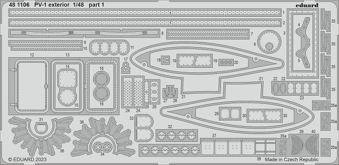 Eduard Accessories 481106 - 1:48 PV-1 Exterior 1/48 Academy - New