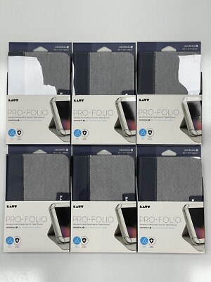 LAUT Pro Folio Universal S Tablet Cases Stand Fits 7-8.9'' Screen BLUE(QTY=6)R15