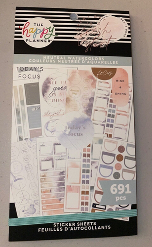 The Happy Planner ……Neutral Watercolors 691 stickers…… NEW
