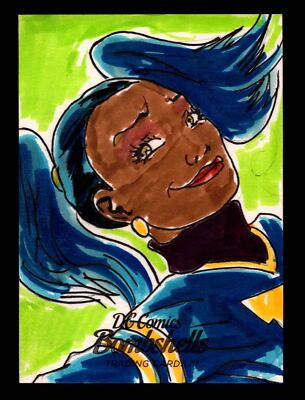 2019 DC Comics Bombshells III Artist Orlando Baez Sketch Card Cryptozoic