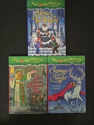3 Hardcover Magic Tree House Merlin Mission Christmas Books #29, 32, 44 