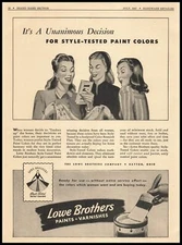 1947 Lowe Brothers Dayton Ohio Paints Varnishes For Style Tested Colors Print Ad