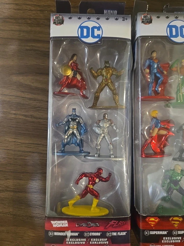DC Comics Nano Metalfigs x2 pacotes 10 bonecos Die Cast exclusivos para colecionadores - Imagem 3 de 4