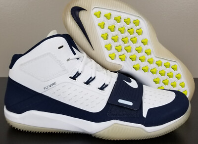 NIKE FORCE SAVAGE TURF MID FOOTBALL SHOES WHITE BLUE RARE  display picture 2
