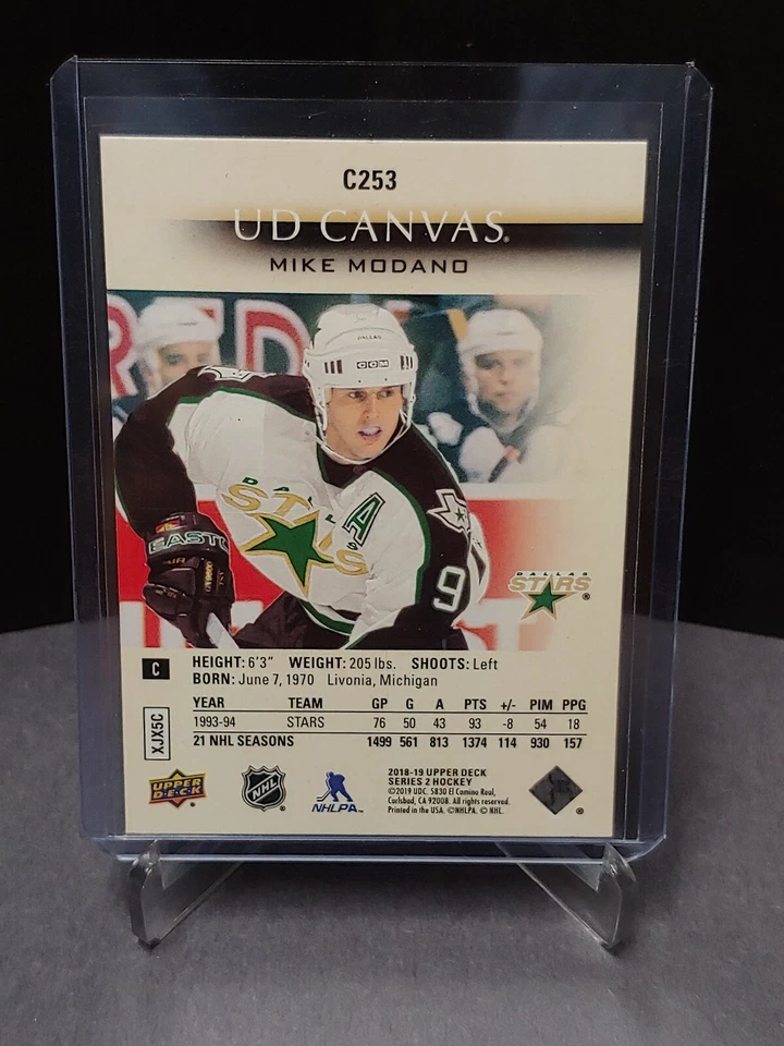 18-19 Upper Deck Canvas #C253 Mike Modano RS - Image 2 of 2