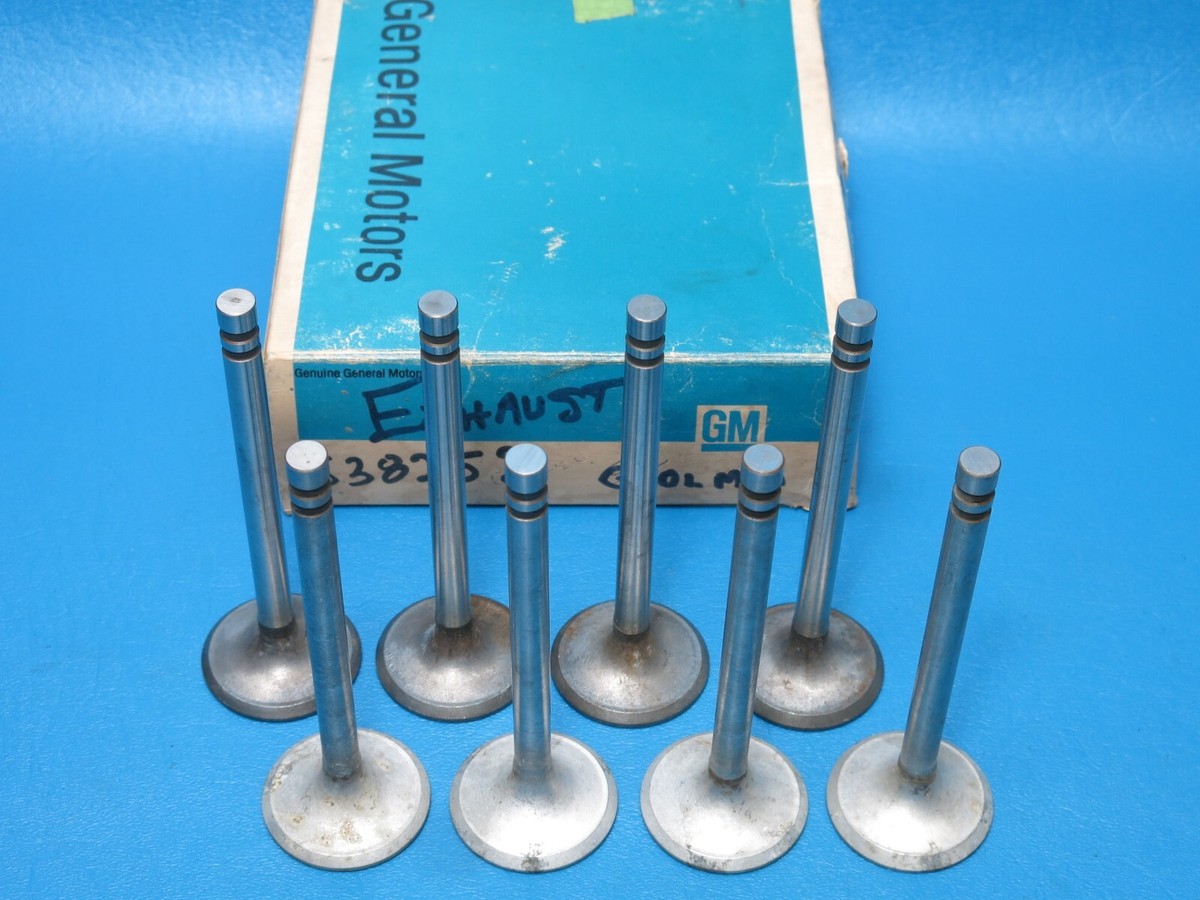 NOS (8) GM 1961-1962 Pontiac 389 V8 Exhaust Valves 538252 8.6