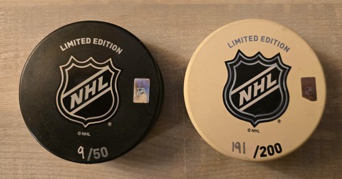 2011 NHL Awards Numbered Pucks – Black (#9/50) & White (#191/200) – Ltd Editions - Picture 2 of 2