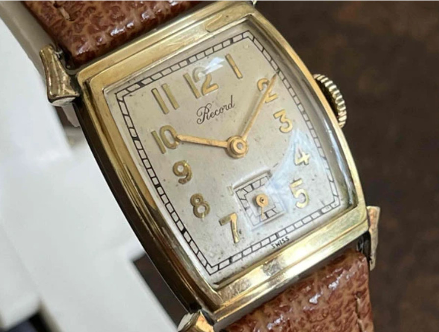 RECORD Rectangular Small Second 1950 22mmx26mm 17… - image 2