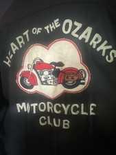 1930’s Indian Motorcycle Club Shirt Heart Of The Ozarks Museum Quality