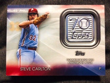 2021 Topps Steve Carlton Commemorative 70th Anniversary Logo Patch Relic Card