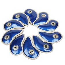 10pcs/set Glossy PU Leather Golf Club Iron Head Covers Fit Most Brands Irons