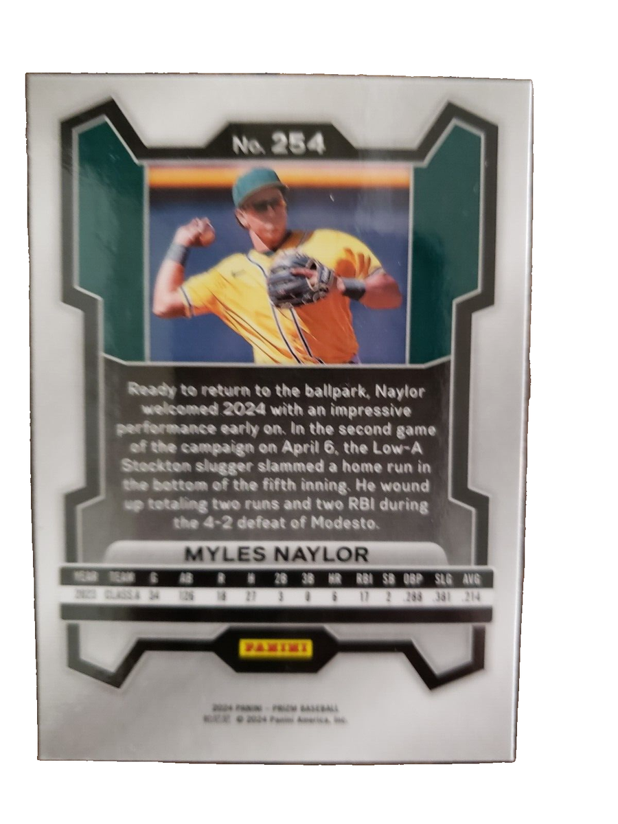 2024 Panini Prizm Baseball No. 254 Myles Naylor - Oakland | eBay