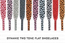 FLAT TWO TONE DYNAMIC SHOELACES FOR NIKE ADIDAS CONVERSE ALL