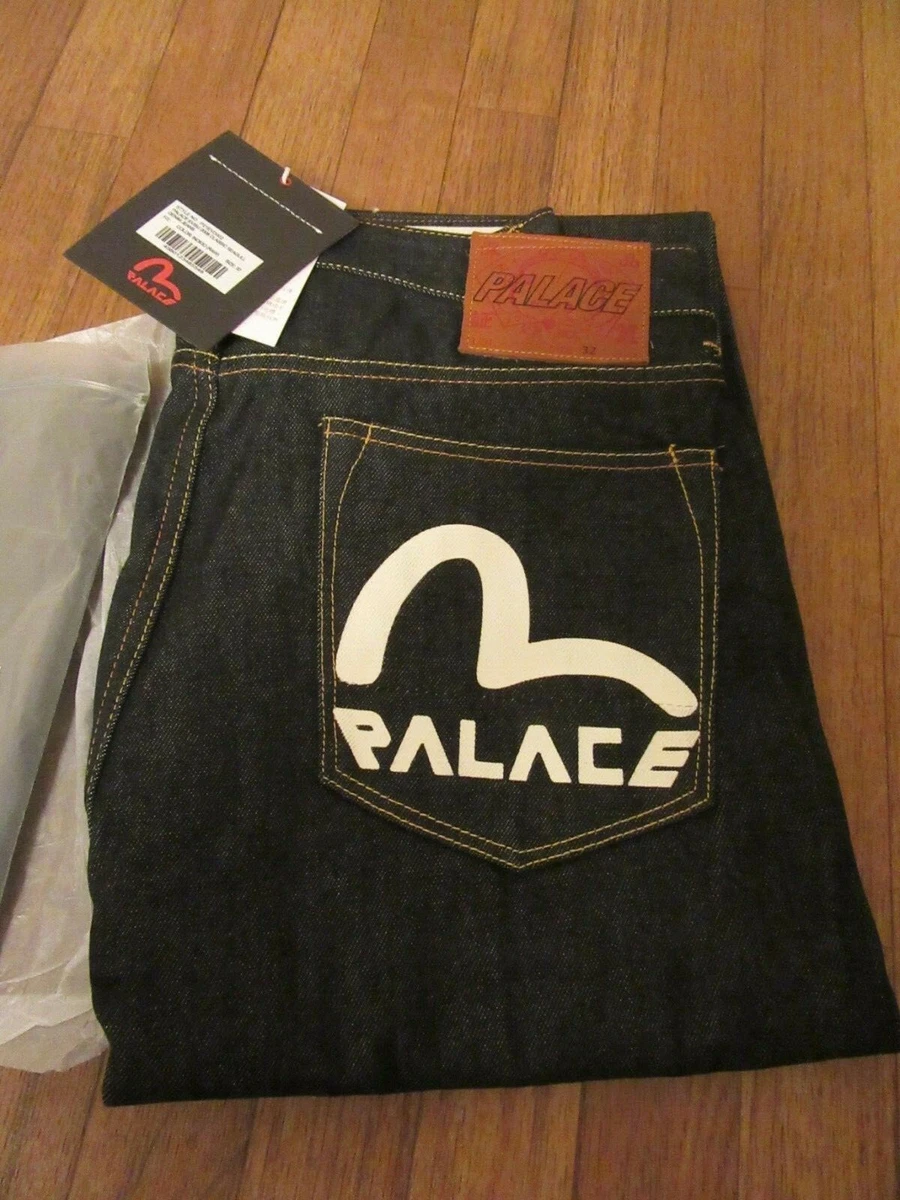 Palace Evisu 2008 Classic Seagull Denim Jeans Size 32 Indigo Raw Brand New 2021