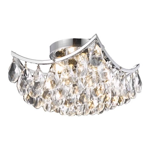 Living District Clara 4 Light Flush Mount, Chrome, 10" - LD9800F10C(872) - 第 1/1 張圖片