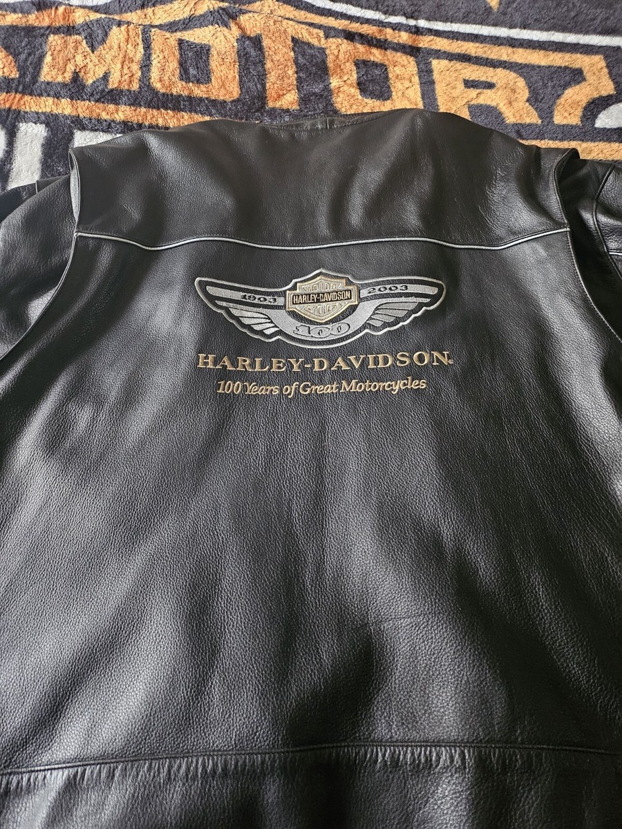 Harley-Davidson 2003 100th Anniversary Leather Jacket 5 XL. | eBay