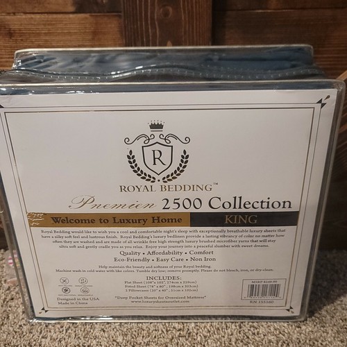 ROYAL BEDDING 2500 Collection Sheet Set KING - Picture 4 of 4