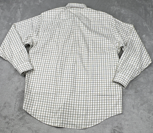 Brooks Brothers Shirt Men's L Plaid The Original Polo Button Down No Iron Green - Picture 7 of 9
