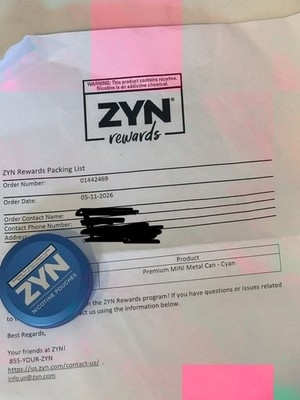 ZYN Premium MINI Metal Can - CYAN - Authentic Icetool Aluminum NIB