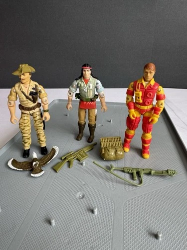 1984 Vintage Hasbro Gijoe Spirit, Recondo, & Blowtorch Action Figure Lot
