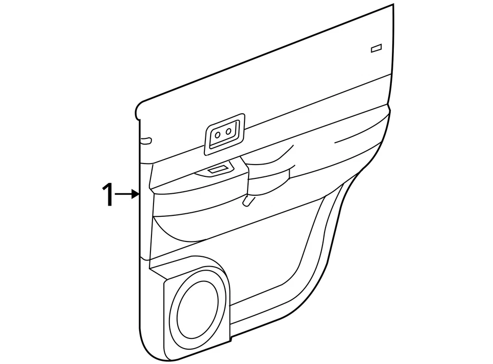 ПОДХОДИТ ДЛЯ ОТДЕЛКИ ЗАДНЕЙ ДВЕРИ 2007-2009 CHRYSLER ASPEN ПАНЕЛЬ 1GN391DBAB - НОВЫЙ OEM - Изображение 4 из 4